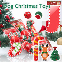 Load image into Gallery viewer, Dog Christmas Gift Box Pet Christmas Stocking Stuffers Durable Interactive Fun Dog Toy Assortment Pack Safe Rubber Chew Toys