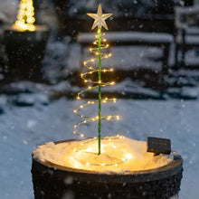 Load image into Gallery viewer, Solar Powered Christmas Tree Stake Light Waterproof Auto On/Off Landscape Light Garden Stakes Christmas Decor for Outside