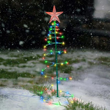 Load image into Gallery viewer, Solar Powered Christmas Tree Stake Light Waterproof Auto On/Off Landscape Light Garden Stakes Christmas Decor for Outside