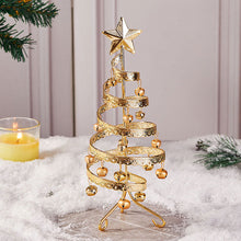 Load image into Gallery viewer, Bell Tabletop Christmas Tree Table Centerpiece Wrought Iron Vintage Style Christmas Mini Christmas Tree for Shelf Mini Christmas Tree