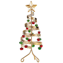 Load image into Gallery viewer, Bell Tabletop Christmas Tree Table Centerpiece Wrought Iron Vintage Style Christmas Mini Christmas Tree for Shelf Mini Christmas Tree