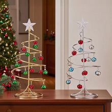 Load image into Gallery viewer, Bell Tabletop Christmas Tree Table Centerpiece Wrought Iron Vintage Style Christmas Mini Christmas Tree for Shelf Mini Christmas Tree