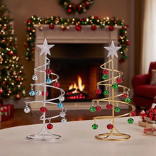 Load image into Gallery viewer, Bell Tabletop Christmas Tree Table Centerpiece Wrought Iron Vintage Style Christmas Mini Christmas Tree for Shelf Mini Christmas Tree