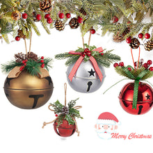 Load image into Gallery viewer, Large Vintage Christmas Bell Shabby Chic Christmas Ornament Jingle Bell Christmas Hanging Primitive Unique Christmas Gift Idea