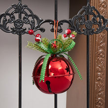 Load image into Gallery viewer, Large Vintage Christmas Bell Shabby Chic Christmas Ornament Jingle Bell Christmas Hanging Primitive Unique Christmas Gift Idea