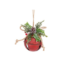 Load image into Gallery viewer, Large Vintage Christmas Bell Shabby Chic Christmas Ornament Jingle Bell Christmas Hanging Primitive Unique Christmas Gift Idea