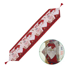 Load image into Gallery viewer, Seasonal Christmas Table Runner Cabinet Embroidered Snowman Linen Cotton Holiday Festive Atmosphere Festive Kitchen Table Setting Accessories