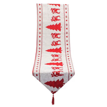 Load image into Gallery viewer, Seasonal Christmas Table Runner Cabinet Embroidered Snowman Linen Cotton Holiday Festive Atmosphere Festive Kitchen Table Setting Accessories