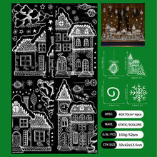 Load image into Gallery viewer, 2026 Christmas Static Cling Stickers Window Decals Santa Claus Scene Festive Window Decals Easy Apply No Residue Christmas Home Party Decor