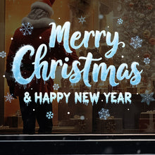 Load image into Gallery viewer, 2026 Christmas Static Cling Stickers Window Decals Santa Claus Scene Festive Window Decals Easy Apply No Residue Christmas Home Party Decor