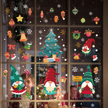Load image into Gallery viewer, 2026 Christmas Static Cling Stickers Window Decals Santa Claus Scene Festive Window Decals Easy Apply No Residue Christmas Home Party Decor