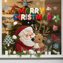 Load image into Gallery viewer, 2026 Christmas Static Cling Stickers Window Decals Santa Claus Scene Festive Window Decals Easy Apply No Residue Christmas Home Party Decor