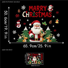 Load image into Gallery viewer, 2026 Christmas Static Cling Stickers Window Decals Santa Claus Scene Festive Window Decals Easy Apply No Residue Christmas Home Party Decor