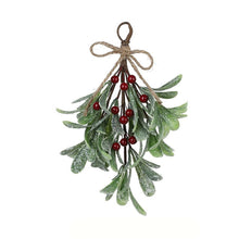Load image into Gallery viewer, Christmas Artificial Mistletoe Bouquet Hanging Nordic Style Decorative Fake Vine Botanical Themed Christmas Holiday Fireplace Door Decor