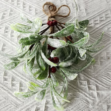 Load image into Gallery viewer, Christmas Artificial Mistletoe Bouquet Hanging Nordic Style Decorative Fake Vine Botanical Themed Christmas Holiday Fireplace Door Decor