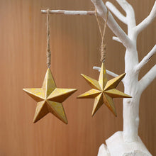 Load image into Gallery viewer, Christmas Tree Wood Ornaments Acorn Star Shape Hanging Rustic Christmas Ornaments Window Display Decor Christmas Crafts Gift Decor