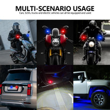 Load image into Gallery viewer, Pair Square 2LED Motorcycle Mirror Lights Strobe Signal Indicator Rearview Mirror Decoration Lamp Safety Flashing Light
