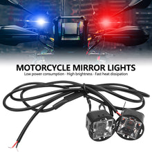 Load image into Gallery viewer, Pair Square 2LED Motorcycle Mirror Lights Strobe Signal Indicator Rearview Mirror Decoration Lamp Safety Flashing Light