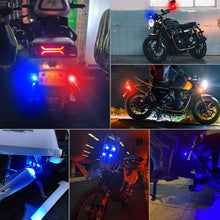 Load image into Gallery viewer, Pair Square 2LED Motorcycle Mirror Lights Strobe Signal Indicator Rearview Mirror Decoration Lamp Safety Flashing Light