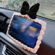 Load image into Gallery viewer, Car Screen Protector Frame with Bow Decor Dashboard Navigation Display Cover Border Touchscreen Protection Set
