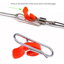 Load image into Gallery viewer, 10PCS Lure Quick Release Unhooker Tool Stainless Steel Snap Swivels Fishing Tackle Accessories