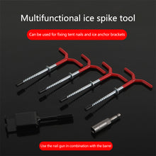 Load image into Gallery viewer, Multi-Functional Ice Anchor Tool For Securing Tent Pegs And Ice Screw Stands Ice Layer Chiseling Tool Winter Fishing Supplies