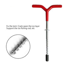 Load image into Gallery viewer, Multi-Functional Ice Anchor Tool For Securing Tent Pegs And Ice Screw Stands Ice Layer Chiseling Tool Winter Fishing Supplies