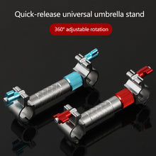 Load image into Gallery viewer, Universal Quick-Release 360° Swivel Umbrella Holder Aluminum Alloy Thickened Bracket For Fishing And Camping Umbrella Fits 26mm Diameter Tube