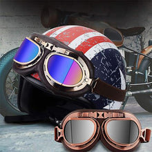 Load image into Gallery viewer, Retro Windproof Glasses Motorcycle UV And Dust Proof Goggles Matched With Off-Road Riding Helmets