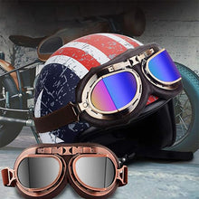 Load image into Gallery viewer, Retro Windproof Glasses Motorcycle UV And Dust Proof Goggles Matched With Off-Road Riding Helmets