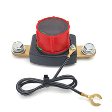 Load image into Gallery viewer, 12V 300A Brass Terminal Disconnect Switch Car Battery Power Switch with Voltage Display Battery Isolator Cut Off Switch