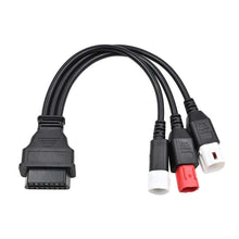 Load image into Gallery viewer, 3 IN 1 3+4+6Pin to OBD2 16Pin Adapter Cable for Motorcycle Yamaha Honda Motorcycle Diagnostic Connector ECU Reader Interface Diagnostic Tool Converter