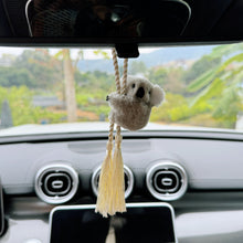 Load image into Gallery viewer, Car Hanging Ornament Creative Koala Premium Rearview Mirror Decor with Tassel Automotive Interior Accessory Plush Koala