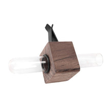 Load image into Gallery viewer, Wood Car Hydroculture Flower Vase Glass with Clip Air Vent Test Tube Flower Holder For Car Interior Plant Decor