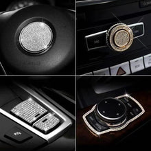 Load image into Gallery viewer, 1m/5m 3.2ft/16ft Car DIY Auto Decorative Stickers 10mm Crystal Diamond Car Decoration Accessories Stickers Auto Interior Cover