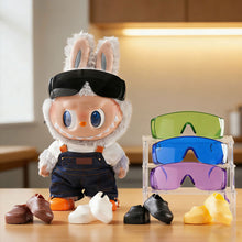 Load image into Gallery viewer, Adventure Goggles Protective Glasses Colorful Shoes Set For 38cm Large Labubu Doll Outfit Christmas Present Accessories