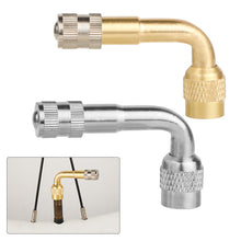 Load image into Gallery viewer, 90 Degree Angle Brass Motorcycle Bent Valve Adaptor Tyre Tube Valve Extension Adapter for Car Truck Motorcycle Cycling Accessories