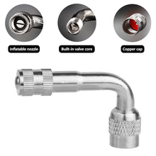 Load image into Gallery viewer, 90 Degree Angle Brass Motorcycle Bent Valve Adaptor Tyre Tube Valve Extension Adapter for Car Truck Motorcycle Cycling Accessories