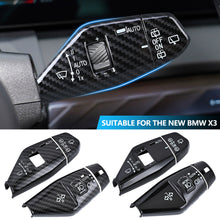 Load image into Gallery viewer, 4Pcs/Set Carbon Fiber Car Wiper Switch Trim Steering Wheel Headlight Switch Control Cover Accessories for BMW X3 2025
