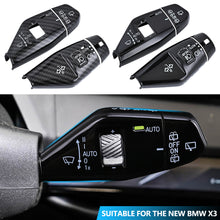 Load image into Gallery viewer, 4Pcs/Set Carbon Fiber Car Wiper Switch Trim Steering Wheel Headlight Switch Control Cover Accessories for BMW X3 2025