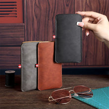 Load image into Gallery viewer, Classic Glasses Storage Bag Elegant Leather Eyewear Pouch Lightweight Protective Case with Soft Interior Eyewear Organizer Holder