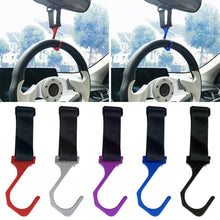 Load image into Gallery viewer, Car Steering Wheel Hook Quick Release Windshield Hanger Mount Auto Interior Organizer Hook