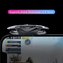 Load image into Gallery viewer, 1 Pair Transparent Mechanical PUBG Game Auxiliary Buttons 4-Finger Linkage Auto-Fire Game Controller for Peace Elite Arena Breakout