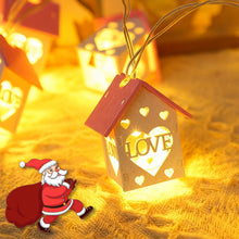Load image into Gallery viewer, 1.5/2/3m LED Christmas Decoration Wood House String Light Santa Claus Christmas Trees Battery USB String Lighting for Home Decor