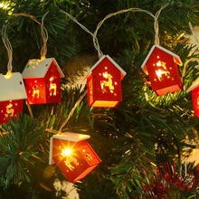 Load image into Gallery viewer, 1.5/2/3m LED Christmas Decoration Wood House String Light Santa Claus Christmas Trees Battery USB String Lighting for Home Decor