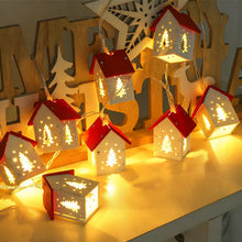 Load image into Gallery viewer, 1.5/2/3m LED Christmas Decoration Wood House String Light Santa Claus Christmas Trees Battery USB String Lighting for Home Decor