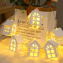 Load image into Gallery viewer, 1.5/2/3m LED Christmas Decoration Wood House String Light Santa Claus Christmas Trees Battery USB String Lighting for Home Decor