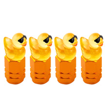 Load image into Gallery viewer, 4Pcs Universal Luminous Duck Shape Dustproof Tire Wheel Stem Valve Caps for Motorcycle Car Auto Bike Car Styling Tunning