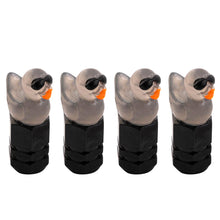 Load image into Gallery viewer, 4Pcs Universal Luminous Duck Shape Dustproof Tire Wheel Stem Valve Caps for Motorcycle Car Auto Bike Car Styling Tunning