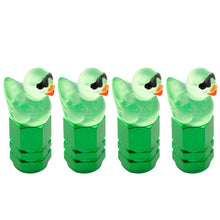 Load image into Gallery viewer, 4Pcs Universal Luminous Duck Shape Dustproof Tire Wheel Stem Valve Caps for Motorcycle Car Auto Bike Car Styling Tunning